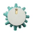 thumbnail image 2 of Wind & Weather Handcrafted Ceramic Flower Wall or Tabletop Sculpture - Teal, 2 of 3