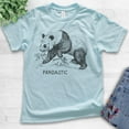 thumbnail image 2 of Kids Pandastic Shirt, Youth Kids Boy Girl T-Shirt, Panda Bear Shirt, Bear Shirt, Light Blue, Large, 2 of 4