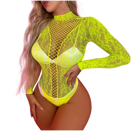 

KUNPENG Woman Sexy Temptation- Sling Dew Milk Hollow Open File Free- To Take Off Extremely Sexy Lingerie Uniform Suit Valentine s Nightgown Pajamas Yellow / Free size