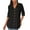 Black-02, variant on Mittory Women's Short Sleeve Cutout Embroidery Lace Top Button up V Neck T Shirt Going Out Shirts