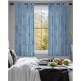 thumbnail image 3 of Navy Blue Ombre Sheer Curtains 54 Inch Length 2 Panels Set for Living Room/Bedroom, Farmhouse Stripes Modern Abstract Art Kitchen Curtains Grommet Semi-Sheer Curtains Window Treatments 42"x54"x2, 3 of 7