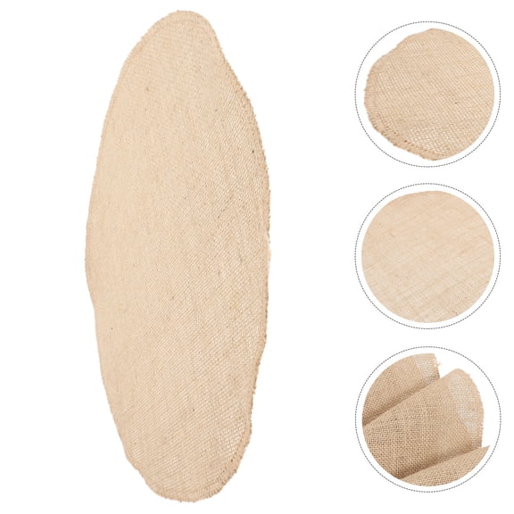 Soimiss 6Pcs Rustic Brown Jute Round Placemats with Heat Insulation for Dining Table