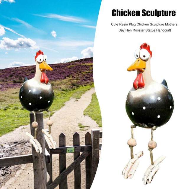 Lindo enchufe de resina escultura de pollo día de la madre gallina gallo estatua X5 Likrtyny 5zy2an6ps2he5sv4