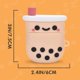 thumbnail image 3 of Funda para Airpods Pro con llavero, diseño de té de leche Boba rosa femenino, protección de silicona a prueba de golpes, compatible con AirPods Pro funda de carga para niñas, 3 of 6