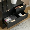 thumbnail image 3 of Algherohein Small Dresser with 4 Drawer,Black Dressers for Bedroom,Fluted Design, 3 of 8