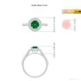 thumbnail image 5 of ANGARA Lab Grown Vintage Inspired Round Emerald Double Halo Engagement Ring for Women in 14K White Gold (Size-6mm) | May Birthstone, Anniversary, Jewelry Gift for Women | Lab-Grown Emerald Ring, 5 of 9