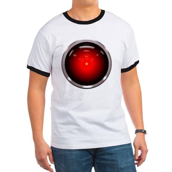 CafePress - HAL 9000 Eye Ringer T - 100% Cotton Ringed T-Shirt