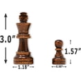 thumbnail image 2 of DA VINCI Staunton Wood Chess Pieces 32 Chessmen and Storage Bag (3.0 Inch King), 2 of 3