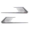thumbnail image 2 of Chrome Silver Car Fenders Body Side False Vent Air Flow Intake Cover Sticker, 2 of 7