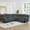 Dark Gray-M085, variant on Oversized Power Reclining Sectional Sofa with Drawers, Storage Console, Cup Holders & Type-C Ports, Faux Fur L-Shaped Corner Couch with Recliners for Living Room,Dark Gray