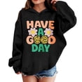 thumbnail image 2 of SJLDQY Girl's Hoodies Casual Hooded Sweatshirt Long Sleeve Letter-shaped floral Graphic Pullover Tops Size 4-5 Years, 2 of 4