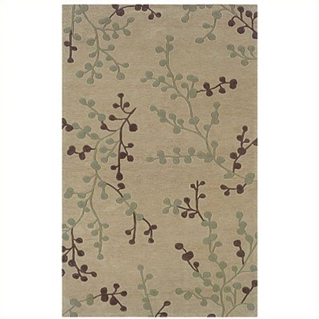 Linon Tapis Rectangulaire Trio Beige et Bleu 8' x 10'