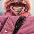thumbnail image 5 of Chaqueta de otoño e invierno para niñas, abrigo abrigado con capucha y cortavientos, abrigo para cumpleaños y Navidad para niñas de 4, 5, 6, 7, 8, 9 y 10 años, 5 of 5