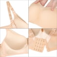 thumbnail image 4 of Women's Plus Size Bras Lace Full Figure Push Up Wirefree Everyday Bra Beige C 42, 4 of 6