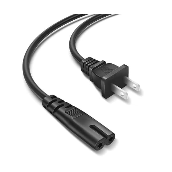 Chenchen 8Ft TV Power Cord for Samsung TV, Replacement Samsung 2 Prong AC Power Cord UN40 UN43 UN48 UN49 UN50 UN55 UN60 UN70 UN75 UN78 Smart 4K, Compatible for LG 24" 28", TCL Roku TVs & More DYX8Z-05