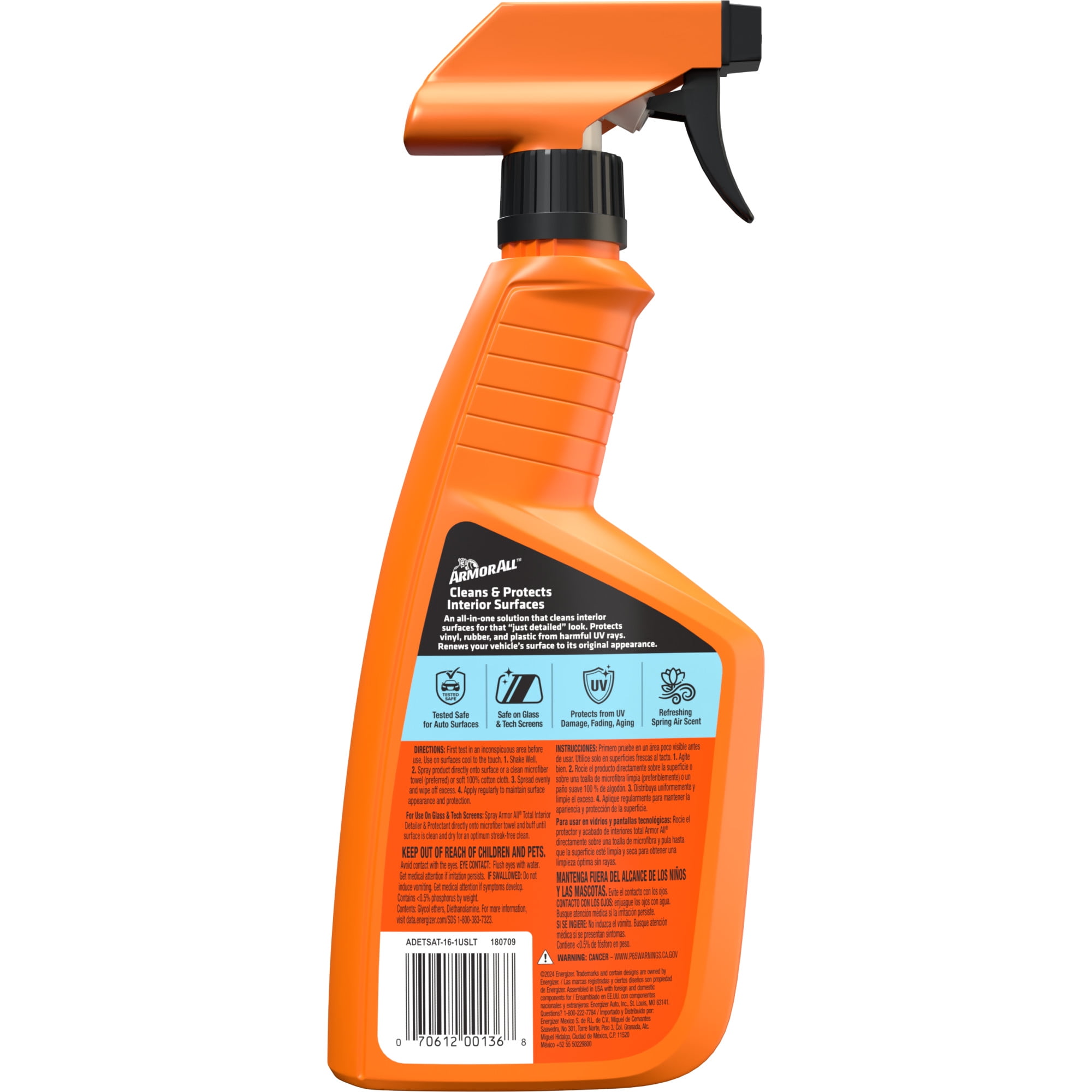 Armor All Total Interior Detailer and Protectant Spray, 16 fl oz Bottle