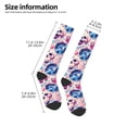 thumbnail image 2 of Honeii blue record rock Skull Print Long Socks,Novelty Design Socks Gift for Men and Women,Crew Socks,Calf Socks, 2 of 6