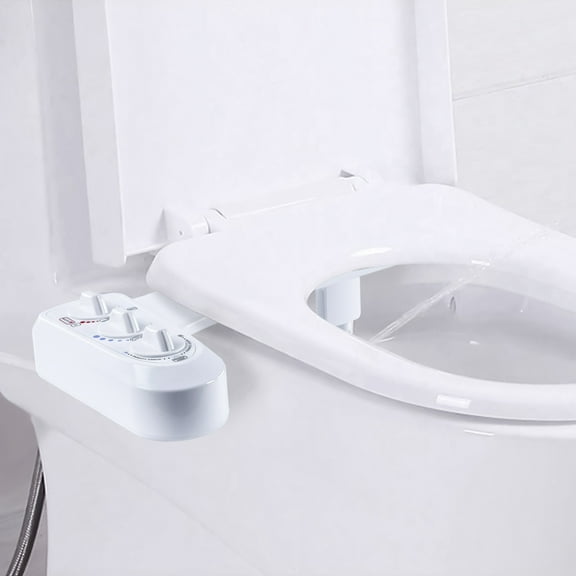 Bidet Toilet Seat Attachment - No Electricity Required, Dual Nozzle with Adjustable Pressure & Temperature, Easy Install for Women/Men, Eco-Friendly