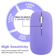 thumbnail image 4 of 2.4GHz & Bluetooth Rechargeable Mouse for Oppo A16s Bluetooth Wireless Mouse Designed for Laptop / PC / Mac / iPad pro / Computer / Tablet / Android Violet Purple, 4 of 4