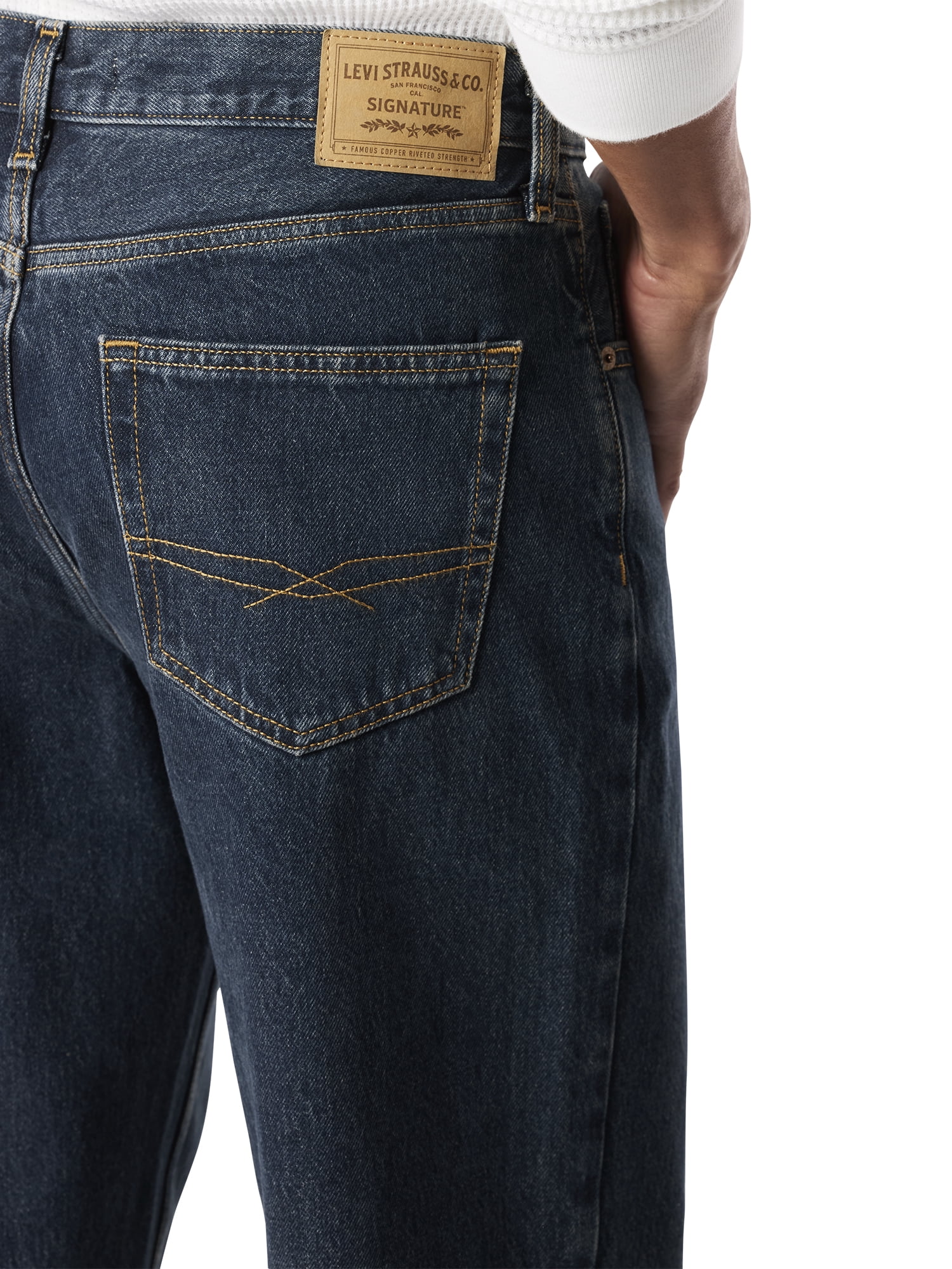Levi Strauss Signature Men's and Big and Tall Loose Straight Jeans