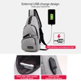 thumbnail image 3 of Sac de Poitrine Décontracté pour Hommes, USB, Grande Capacité, Ajustable, Sac Bandoulière d'Extérieur, 3 of 7