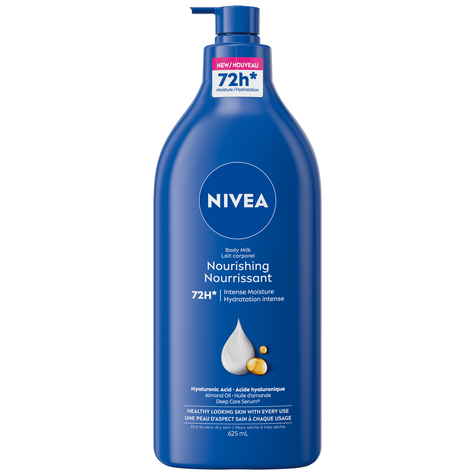 NIVEA Nourishing 72-Hr Hydrating Body Lotion, Body Milk with