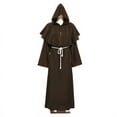 thumbnail image 1 of Disfraz de cosplay de Halloween, túnica de monje medieval, disfraz de mago, traje de sacerdote, 1 of 1