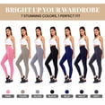 thumbnail image 7 of 3 Pack Women's Seamless High Waist Leggings - Squat Proof, Nylon Workout Leggings, Non See Through Activewear Bottoms-Perfect for Workout, Running, All-Day Lounging - Black+Pink+Blue, Large, 7 of 7