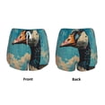 thumbnail image 3 of Balery Blue Watercolor Duck Pantalones cortos deportivos para mujer con forro y dos bolsillos, elásticos, para entrenamiento, gimnasio, yoga-XX-Large, 3 of 7