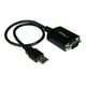 StarTech.com Rétention COM RS-232 RS232 DB9 USB Câble Adaptateur vers Série - Adaptateur Série - USB - - Noir – image 1 sur 6