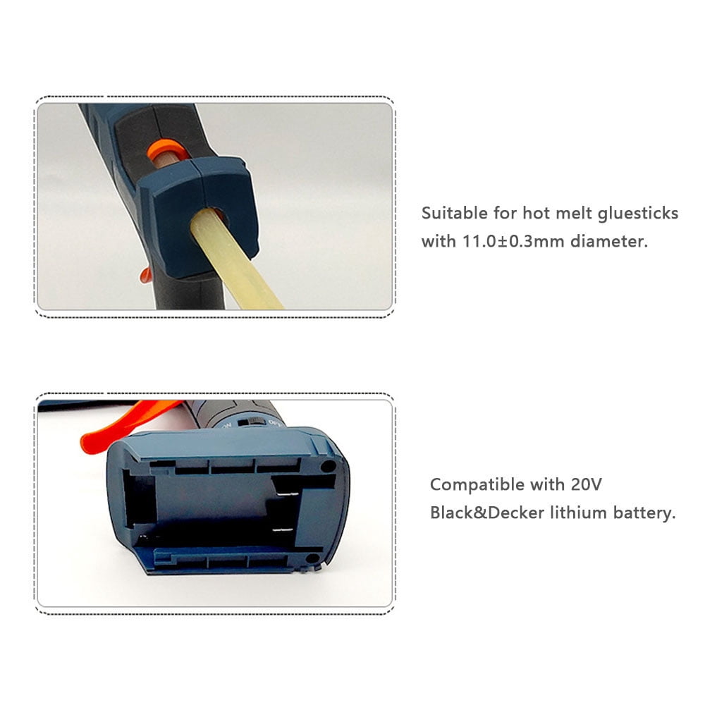 Tool Electric Hot Melt Glue Machine Portable Cordless Lithium Glue Extrusion Tool Applicator For Home DIY Arts Crafts  Adhesive Articles Quick Repairs Compatible With
