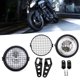 thumbnail image 4 of Lado Del Faro De La Motocicleta, Cubierta De Montaje Lateral De La Parrilla Del Faro LED Del Faro De La Motocicleta 6,5 ​​​​​​con Soporte Para Cafe Racer, 4 of 7