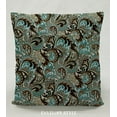 thumbnail image 2 of Brown & Teal Paisley Pillowcase / Pillow Cover (12 x 12), 2 of 4