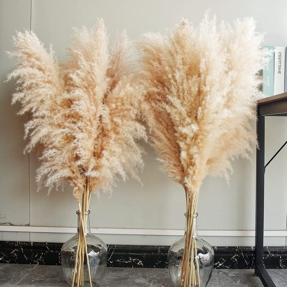 40" inch 10 Stems Natural Pampas Grass Decor Tall, pompas Grass, Tall for Wedding, Party, Farmhouse, Boho Home