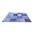 thumbnail image 2 of Ahgly Company Machine Washable Indoor Rectangle Patchwork Blue Transitional Area Rugs, 2' x 3', 2 of 4