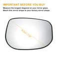 thumbnail image 3 of Unique Bargains Right Passenger Side Rearview Mirror Glass Replacement Asherical Heated White Glass Fit for Honda JAZZ, 3 of 6