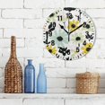 thumbnail image 3 of Yayeee 10" Wall Clock Battery Operated Quartz Round Silent Non-Ticking Home Decor, White Flower, 3 of 6