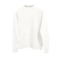 thumbnail image 5 of Breezora chandail-Over Semi-Col Roulé Confortable pour Femmes, Manches Longues, Coupe Ample, pour Automne Hiver, Taille TTG, Blanc, 5 of 5
