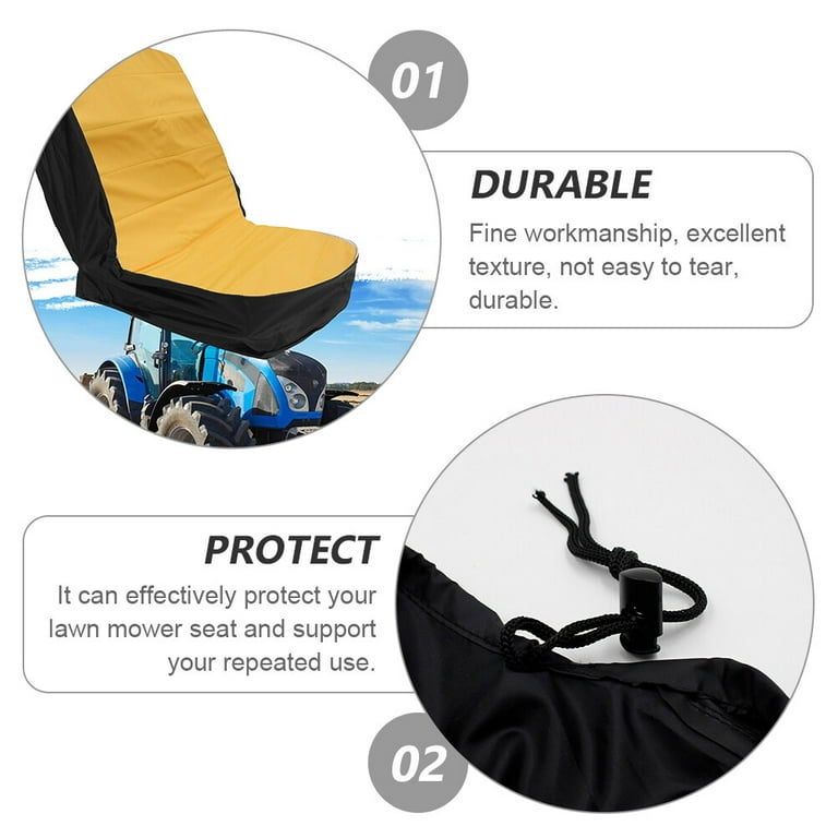Lawn Mower Seat Cover, Riding Mower Seat Cover Cushion Replacement with  Padded Waterproof Garden Tractor Seat Cover for Cub Cadet Troy Bilt  Craftsman