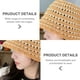thumbnail image 2 of Sombrero de pescador de verano con circunferencia de 56-58 cm, sombrero de pescador con rayas en contraste para mujer, sombrero de lavabo hueco y transpirable con sombrilla, 2 of 5