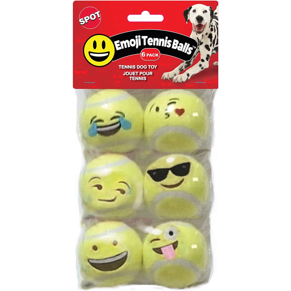 Emoji 2.5" Tennis Ball Assortment 6/PkgAssorted