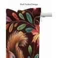 thumbnail image 5 of Colorful Squirrel Kitchen Valances for Windows Farmhouse Linen Window Valance Curtain for Living Room Window Treatment Brown Botanical Berry Pine Cones Valance Rod Pocket Topper Drape, 42 x 12 Inch, 5 of 6