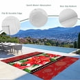 thumbnail image 3 of Red Poinsettia Christmas Outdoor Rug for Patio/Deck/Porch, Non-Slip Large Area Rug 6 x 9 Ft, Xmas Floral Winter Botanical Indoor Outdoor Rugs Washable Area Rugs, Reversible Camping Rug Carpet Runner, 3 of 8