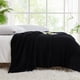 thumbnail image 5 of Manta tejida Blanket CYMULA, suave, de felpa negra, 127 x 152 cm, 5 of 6