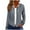 Dark Gray, variant on ShiShine Women's Striped Zip Up Hoodie Oversized Full Zip Drawstring Jacket Casual Pocket Sweatshirt