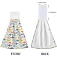 thumbnail image 4 of SKYSONIC Colorful Sharks Sealife 2Pcs Kitchen Hanging Towel Set Hand Hanging Towels with Hanging Loop, Absorbent Bathroom Hand Towel Soft Thick Dish Cloth Dry Towel for Kitchen Bathroom, 12"x17", 4 of 6