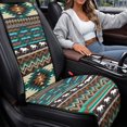 thumbnail image 4 of Chririnla Horse Geometric Pattern Car Seat Covers for Most Vehicles, Machine Washable Airbag Compatible Car Front Seat Covers 2 Pack Polyester Front Car Seat Protector, 4 of 7