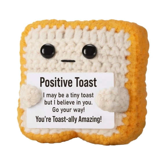 2026 Graduation Gift for College, Highschool Funny Graduation Decoration Crochet Toast Plush You DID IT Card for Her Him Students Masters Phd - Congrats Grad Party Gifts(A)
