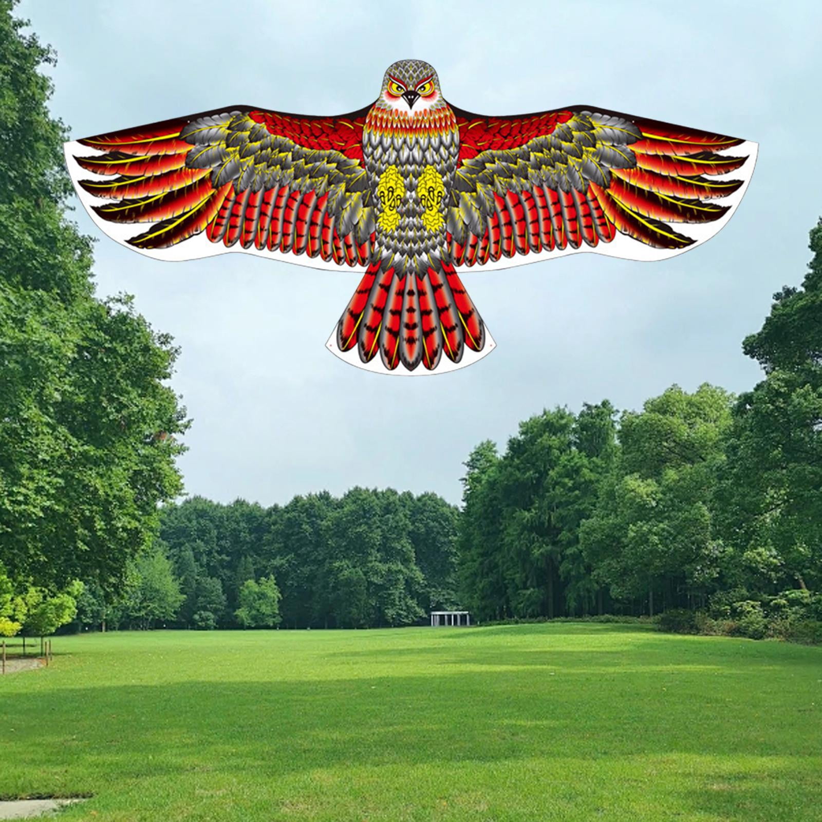 LeeQinersw 65" Eagle Flying Kite, Adults Kids Play Toy, Outdoor Activities Park Family Game Red