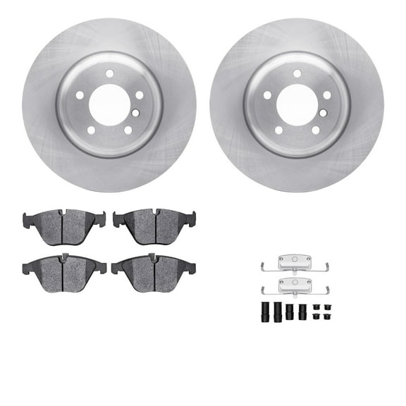 Dynamic Friction Company Front Brake Rotors with 5000 Euro Ceramic Brake Pads includes Hardware 6612-31239